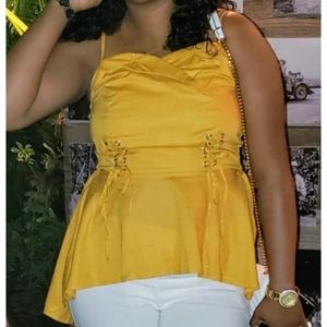 Spaghetti strap  yellow top